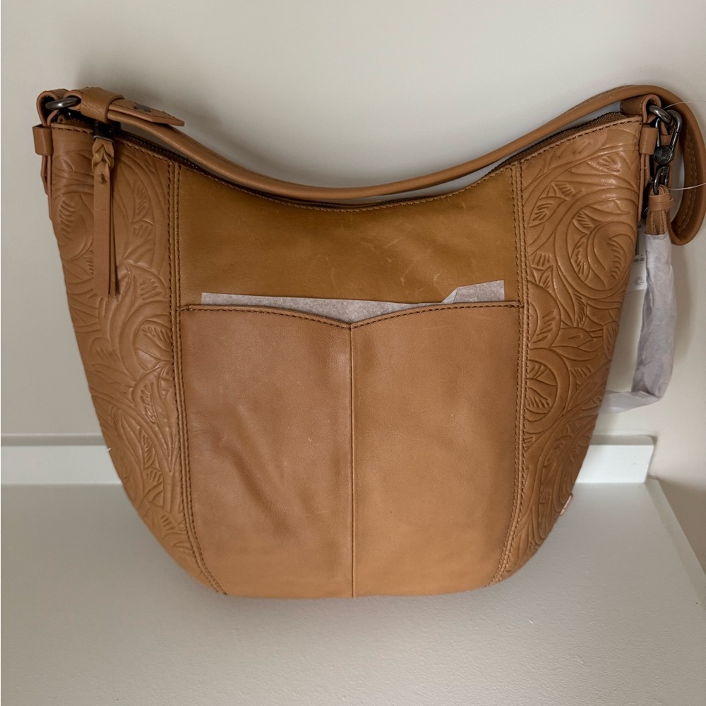 NWT The Sak Sequoia Hobo bag Scotch Leaf Embossed Rare, sold out color - Picture 1 of 9